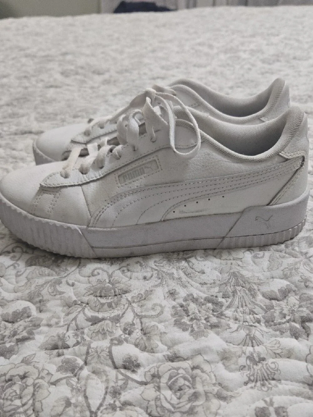 Puma Women’s White Lace-Up Sneakers